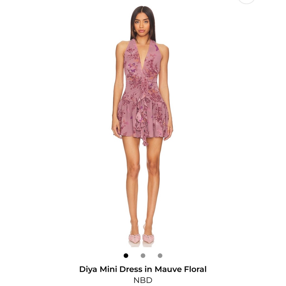 NBD Diya Mini Dress in Mauve Floral